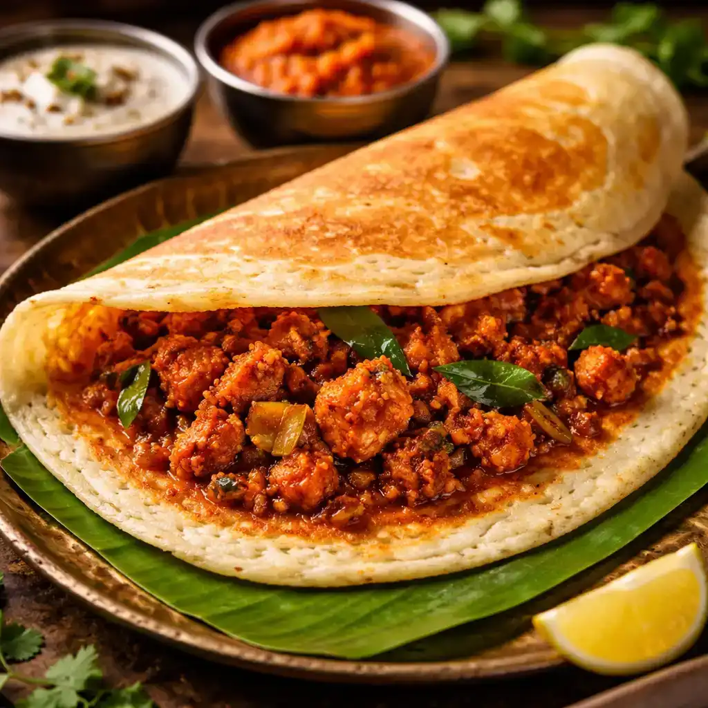 Chicken 65 Dosa at Hashtag India